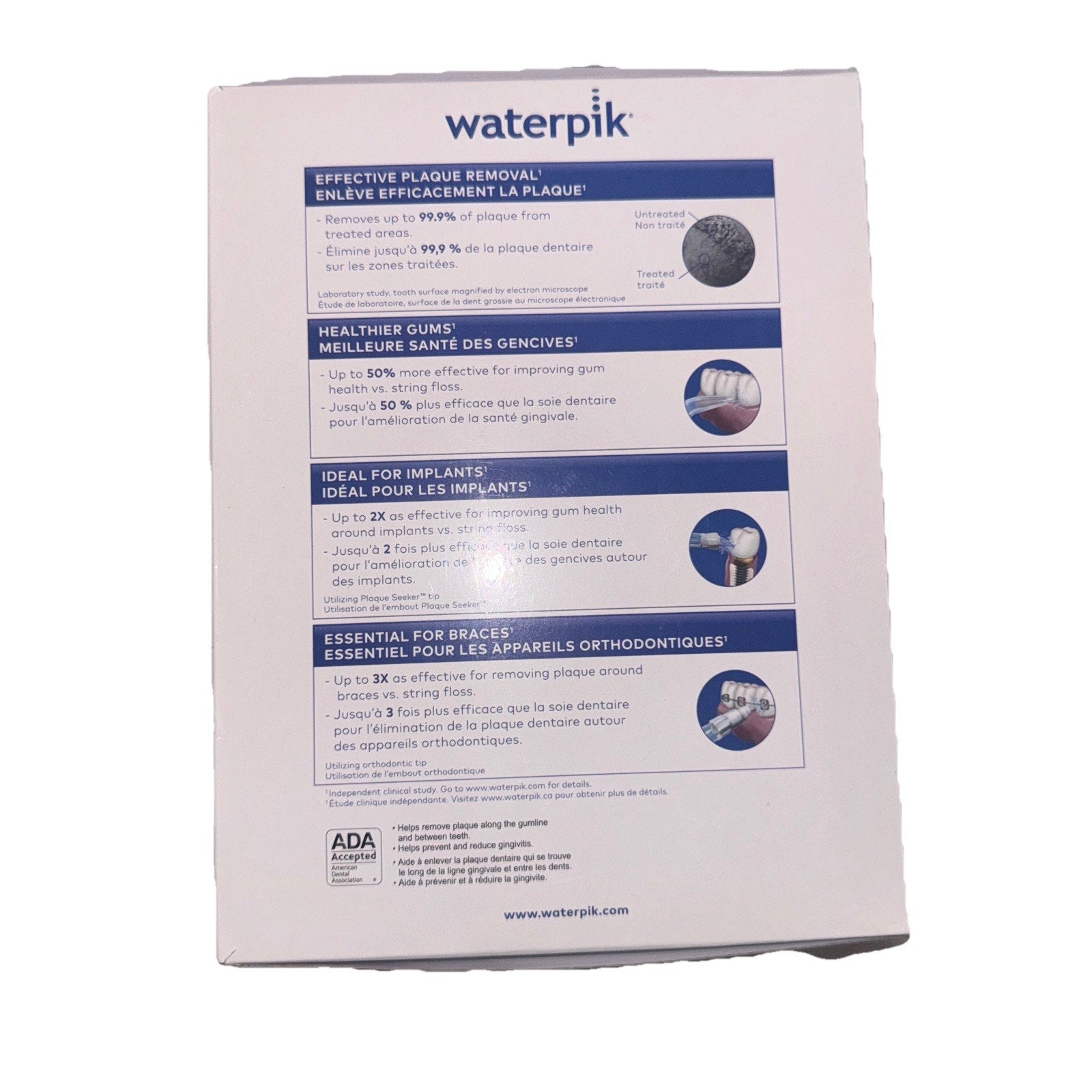 Boxed WaterPik Water Flosser - Platinum (WP-100W PLT)