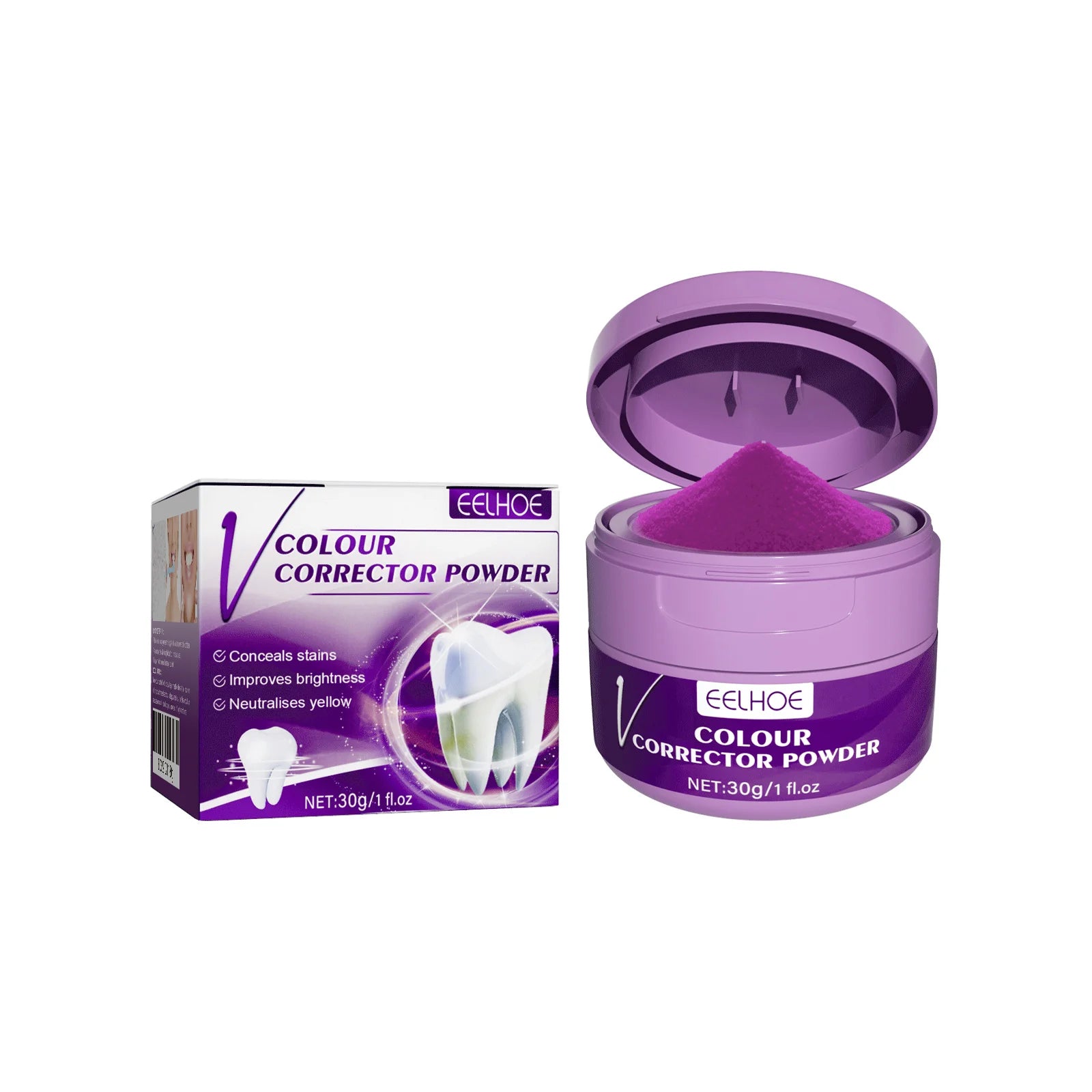 EELHOE Purple Teeth Powder