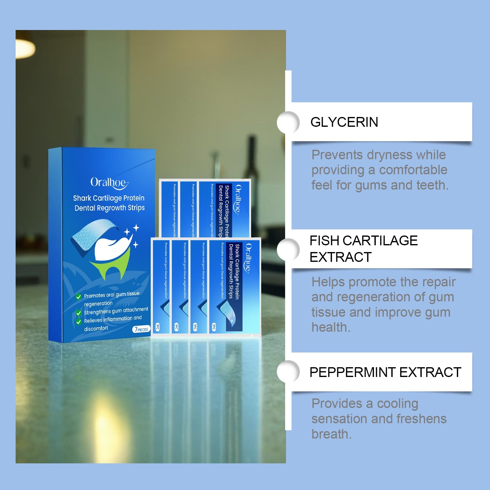 Dental Care And Whitening Strips For Stained Teeth