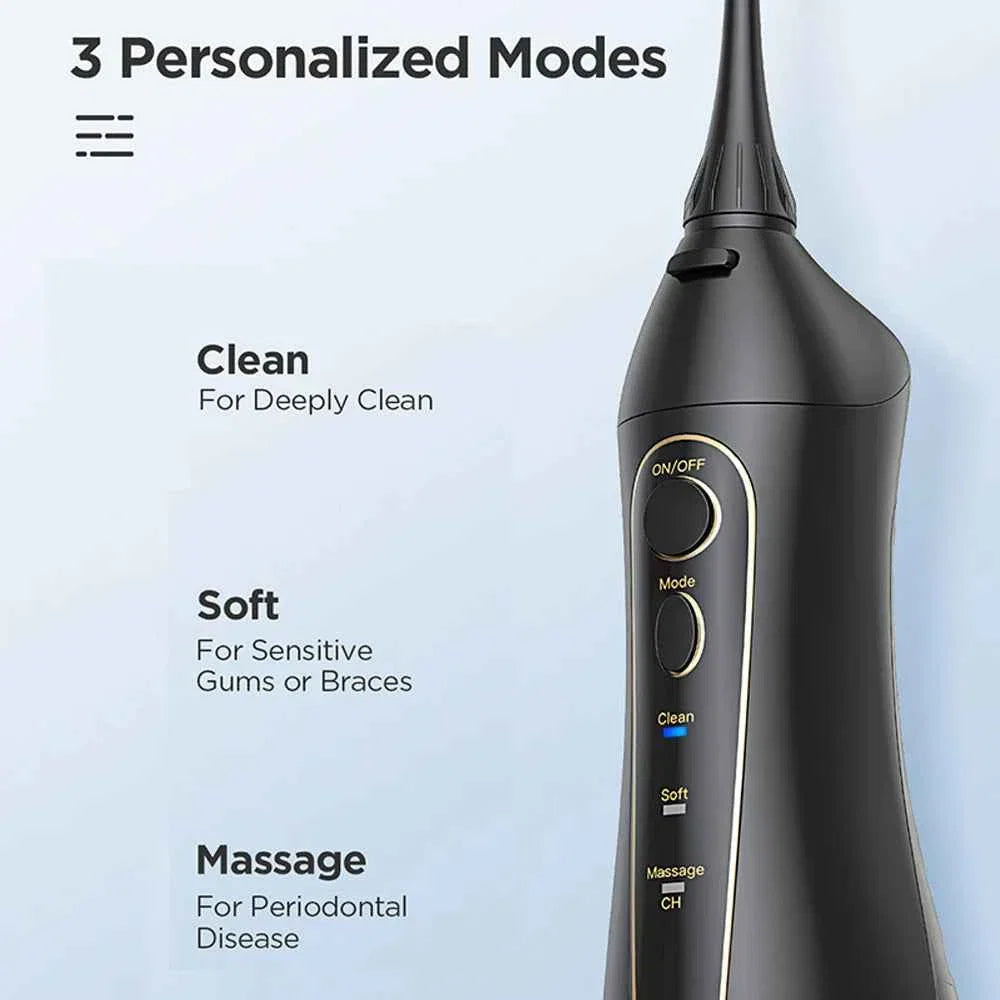 Fairywill FW5020E Water Dental Flosser & Sonic Electric Toothbrush Set - IPX7 Waterproof Portable Oral Care Kit