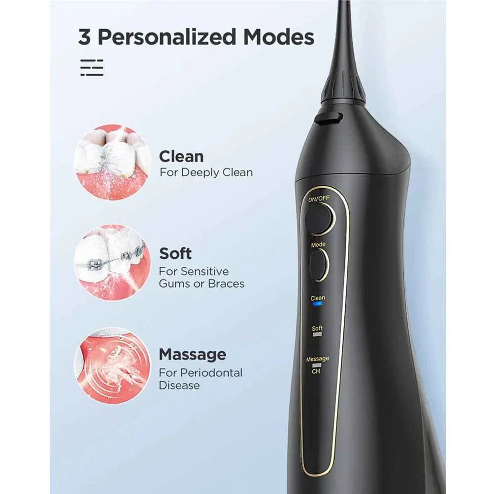 Fairywill Professional Oral Care Set - Waterproof Water Flosser & Electric Sonic Toothbrush Combo