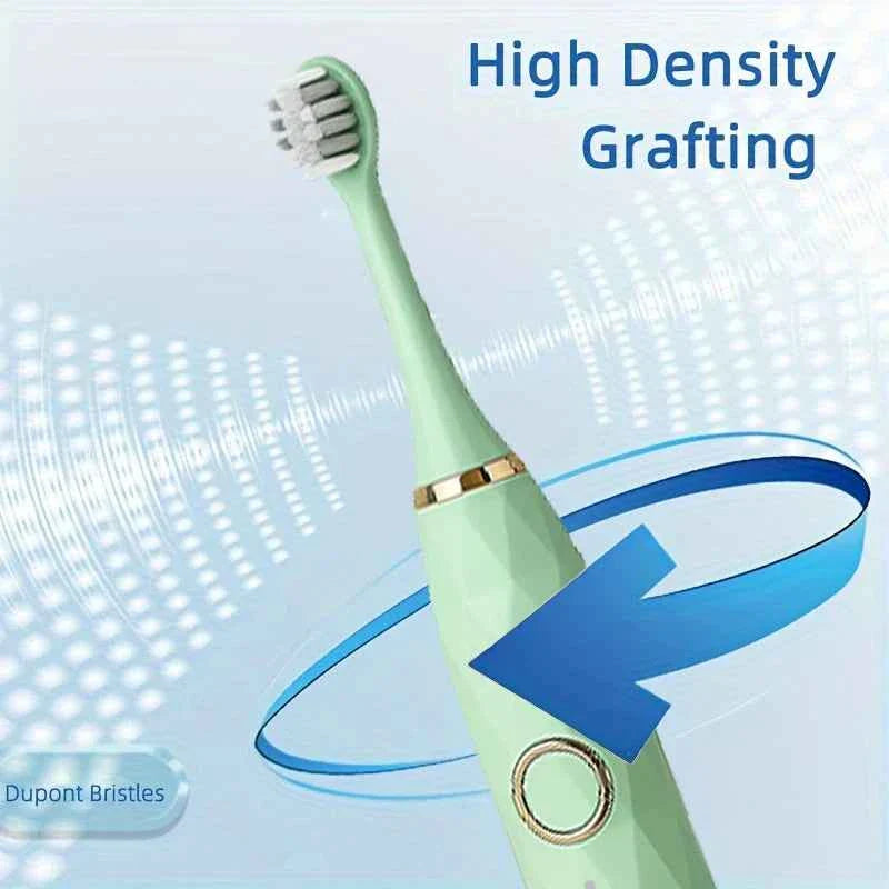 Electric Toothbrush Rotary Cleaning Teeth Brush Waterproof Electronic Tooth Brush With Timer USB Rechargeable Toothbrush 10 head