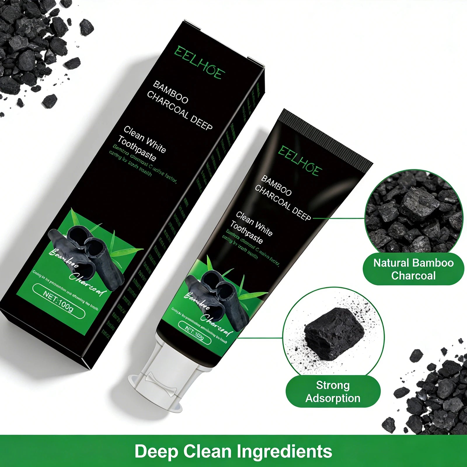 Clean White Bamboo Charcoal Toothpaste