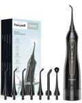 Fairywill Portable Oral Irrigator - 300ML Rechargeable Water Flosser with 3 Cleaning Modes