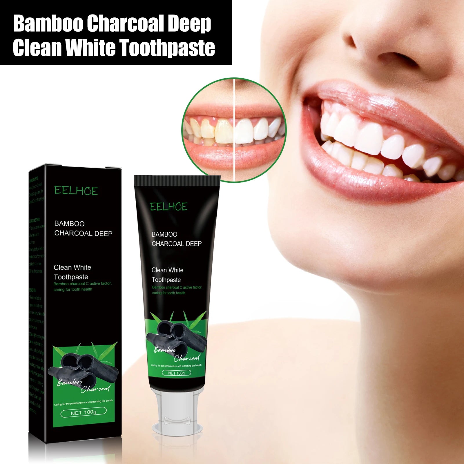 Clean White Bamboo Charcoal Toothpaste
